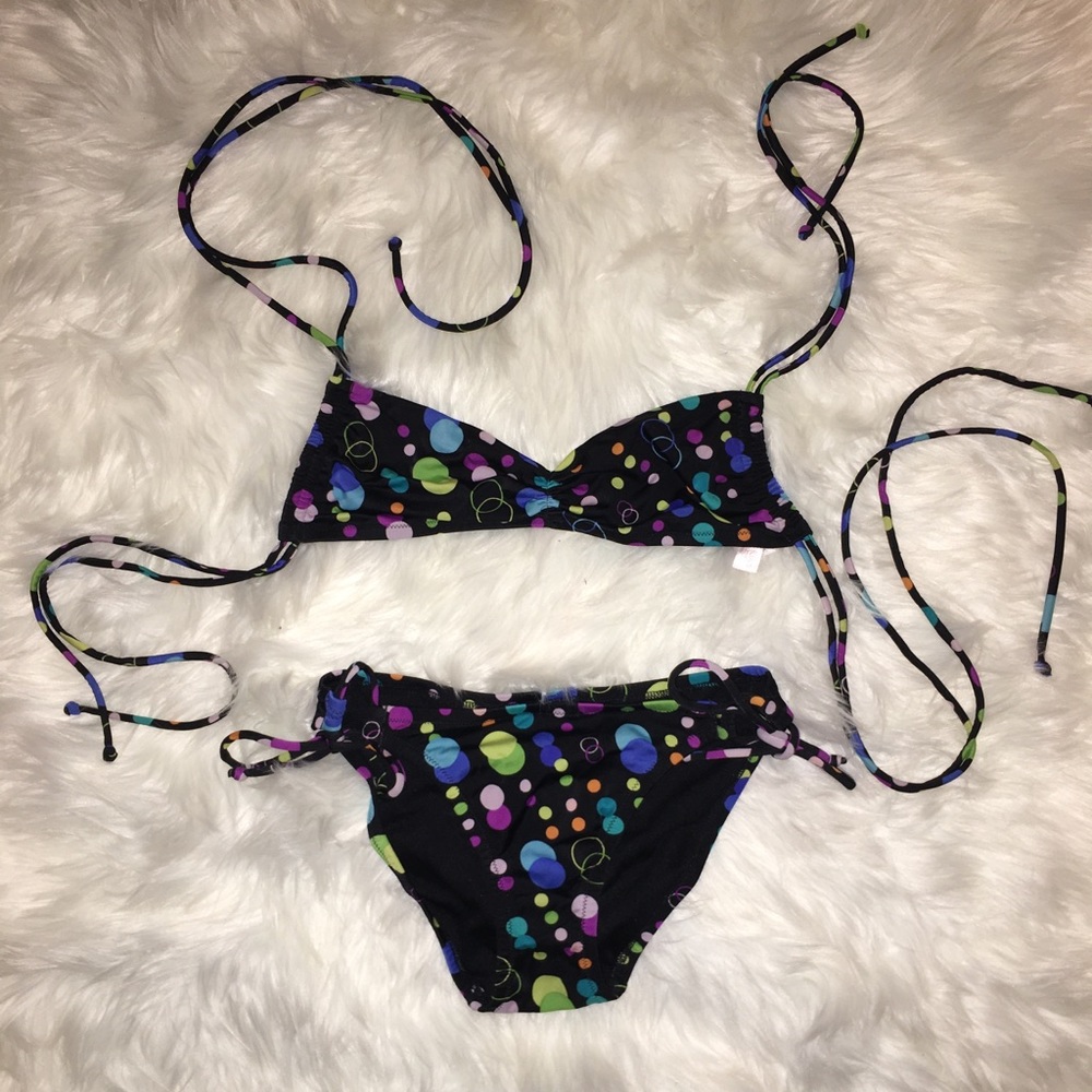 Victoria Secret Polka Dot Tie Bikini size Small